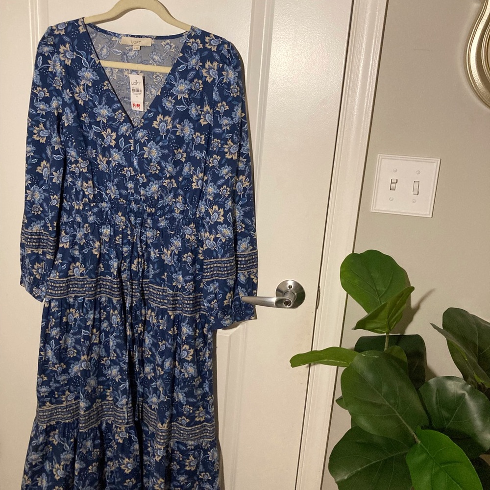 Floral Blue Maxi Dress